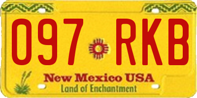 NM license plate 097RKB