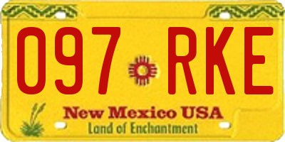 NM license plate 097RKE