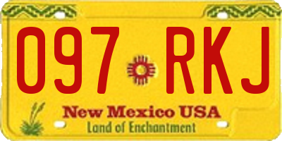 NM license plate 097RKJ