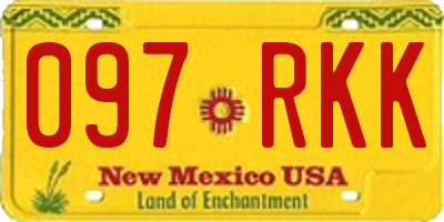 NM license plate 097RKK