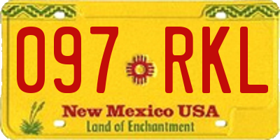 NM license plate 097RKL