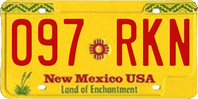 NM license plate 097RKN