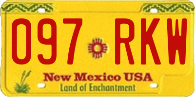 NM license plate 097RKW