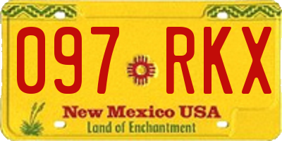 NM license plate 097RKX