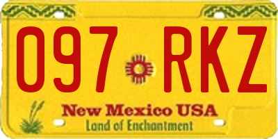 NM license plate 097RKZ