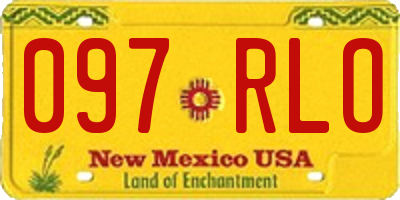 NM license plate 097RLO