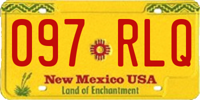 NM license plate 097RLQ