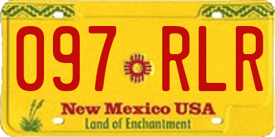 NM license plate 097RLR