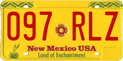 NM license plate 097RLZ