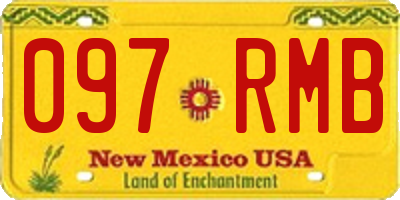 NM license plate 097RMB