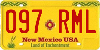NM license plate 097RML