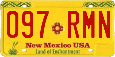 NM license plate 097RMN