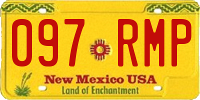 NM license plate 097RMP