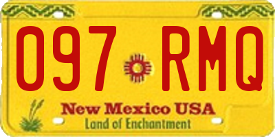 NM license plate 097RMQ