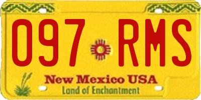 NM license plate 097RMS