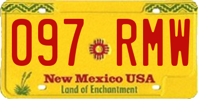 NM license plate 097RMW