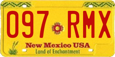 NM license plate 097RMX