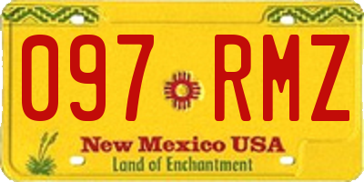 NM license plate 097RMZ