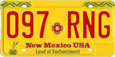 NM license plate 097RNG