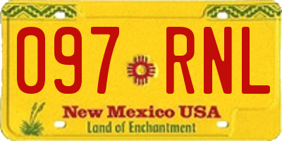 NM license plate 097RNL