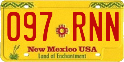 NM license plate 097RNN