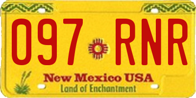 NM license plate 097RNR