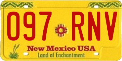 NM license plate 097RNV