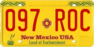 NM license plate 097ROC