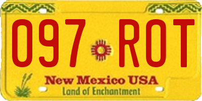 NM license plate 097ROT