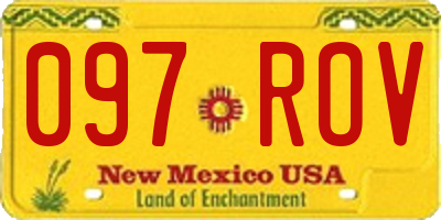 NM license plate 097ROV