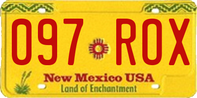 NM license plate 097ROX