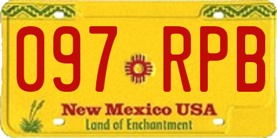 NM license plate 097RPB