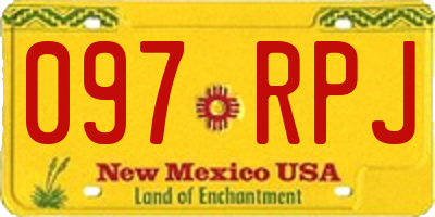 NM license plate 097RPJ