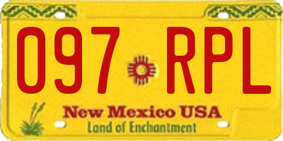 NM license plate 097RPL