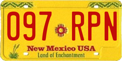 NM license plate 097RPN