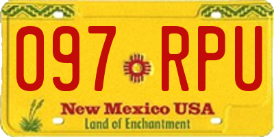 NM license plate 097RPU