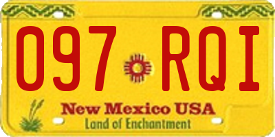 NM license plate 097RQI