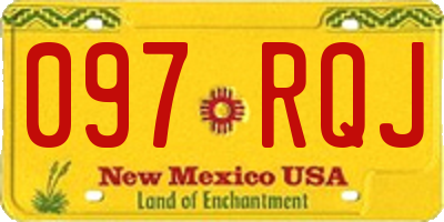 NM license plate 097RQJ
