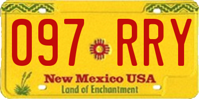 NM license plate 097RRY