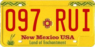 NM license plate 097RUI