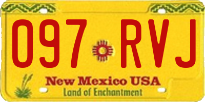 NM license plate 097RVJ