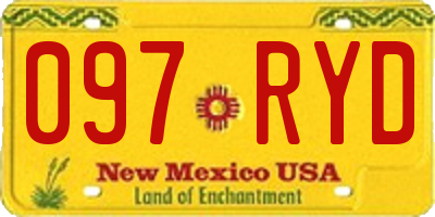 NM license plate 097RYD