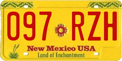 NM license plate 097RZH
