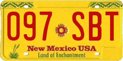 NM license plate 097SBT