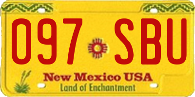 NM license plate 097SBU