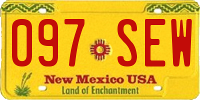 NM license plate 097SEW