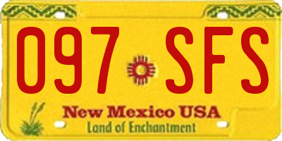 NM license plate 097SFS