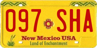 NM license plate 097SHA