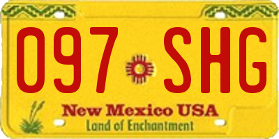 NM license plate 097SHG