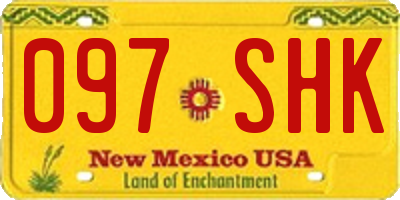 NM license plate 097SHK